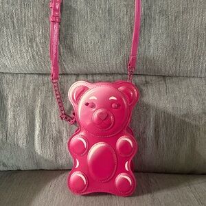 Betsey Johnson Pink Teddy Bear Crossbody Bag